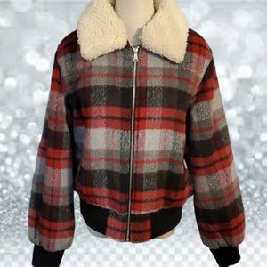 COPY - Wild Fable Red & Gray Plaid Jacket